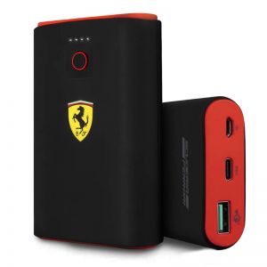 Ferrari 7500Mah Portable Battery Charger Qc3 - Black