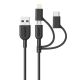 Anker Powerline II USB-A To 3 in1 Charging Cable- Black