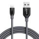 Anker Powerline + Lightning Nylon Braided Cable 6FT - Grey 