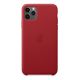 Apple iPhone 11 Pro Max Leather Case- Red