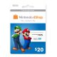Wiiu & 3Ds Eshop Card -$20